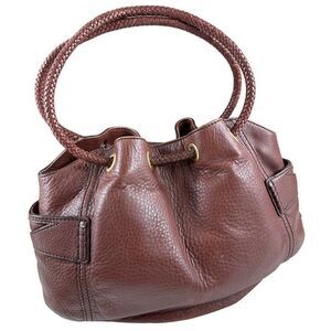 Cole Haan Brown Leather Draw Strap Denny Bag